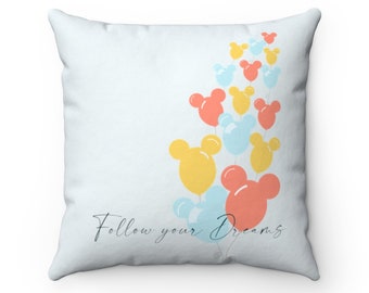 Mickey Balloons Throw Pillow, Disney Pillow, Mickey Cushion, Disney Cushion, Minnie, Disney Home Decor, Disney Accessories, Disney Gift Idea