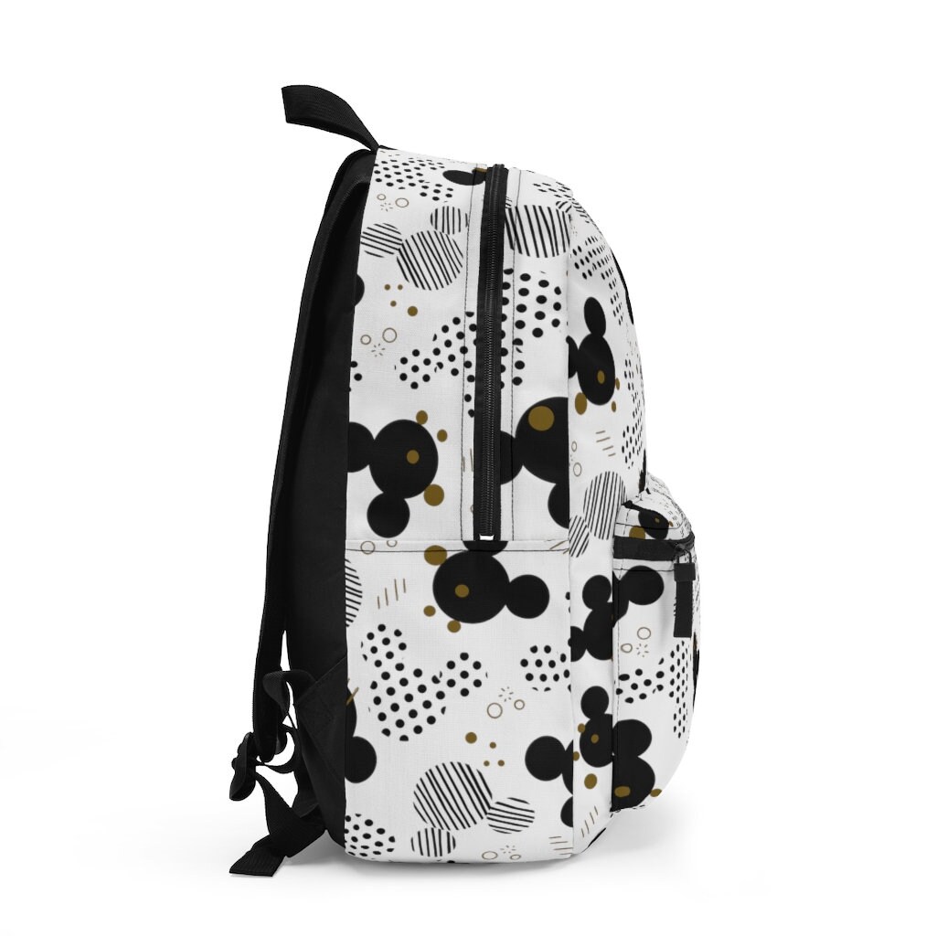 Mickey Polka Dot Backpack, Disney Backpack, Black Background  display picture 1
