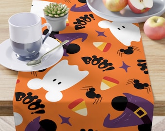 Disney Ghost Table Runner, Disney Kitchen, Disney Home Decor, Mickey Placemat, Table Linen, Minnie Witch, Disney Tableware, Fall, Halloween