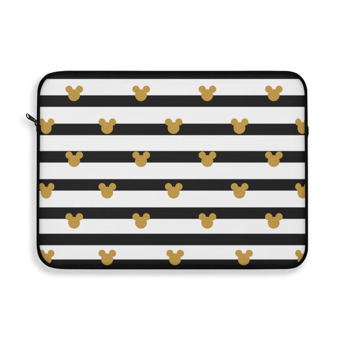 Black and Gold Disney Laptop Sleeve, Disney Laptop Case, Disney Laptop