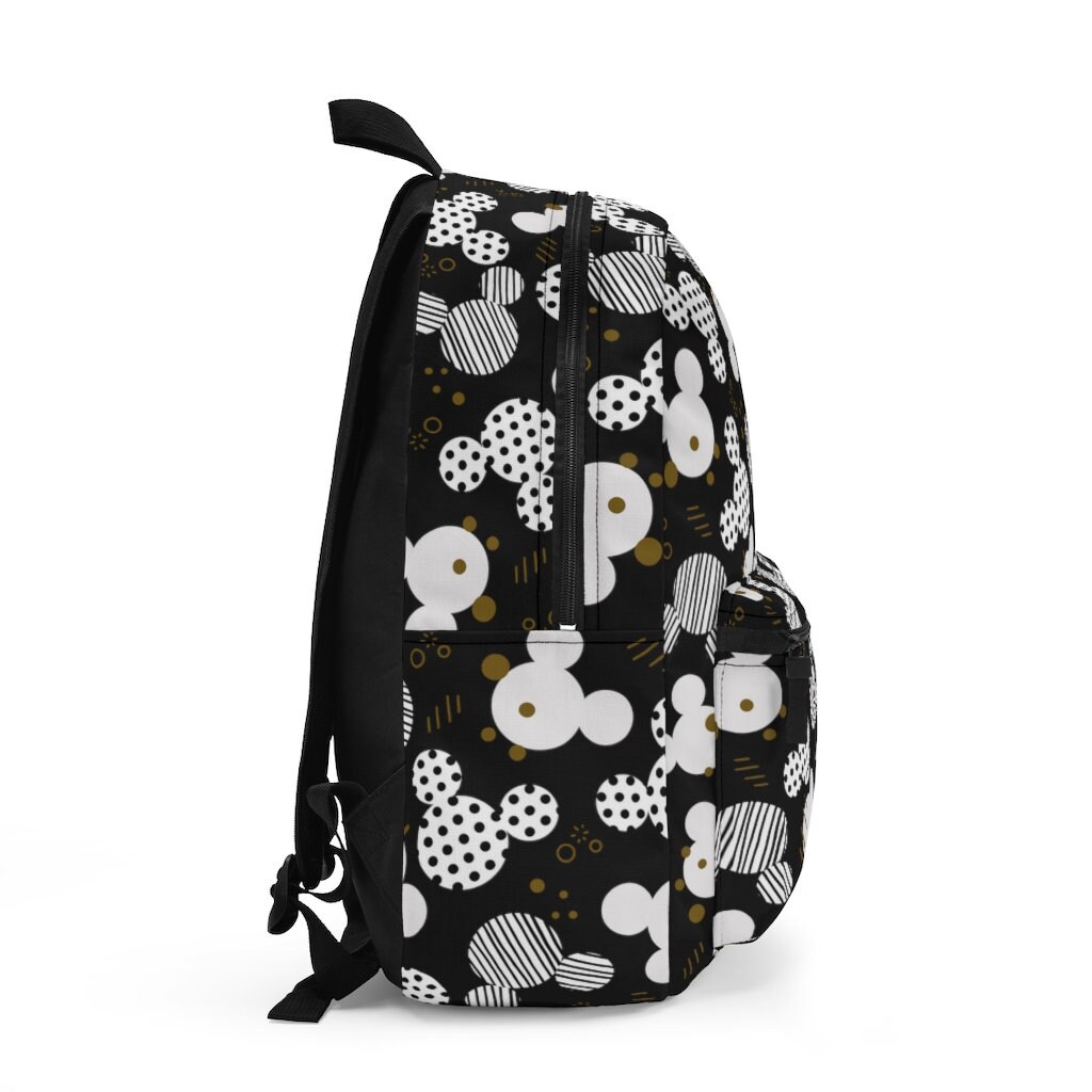 Mickey Polka Dot Backpack, Disney Backpack, Black Background  display picture 2