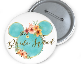 Disney vrijgezellenpin-knop, oceaanblauwe Minnie Pin-badge, Mickey, Disney-pin, Disney Celebrating Badge, bruiloft, bruid-pin, gepersonaliseerd