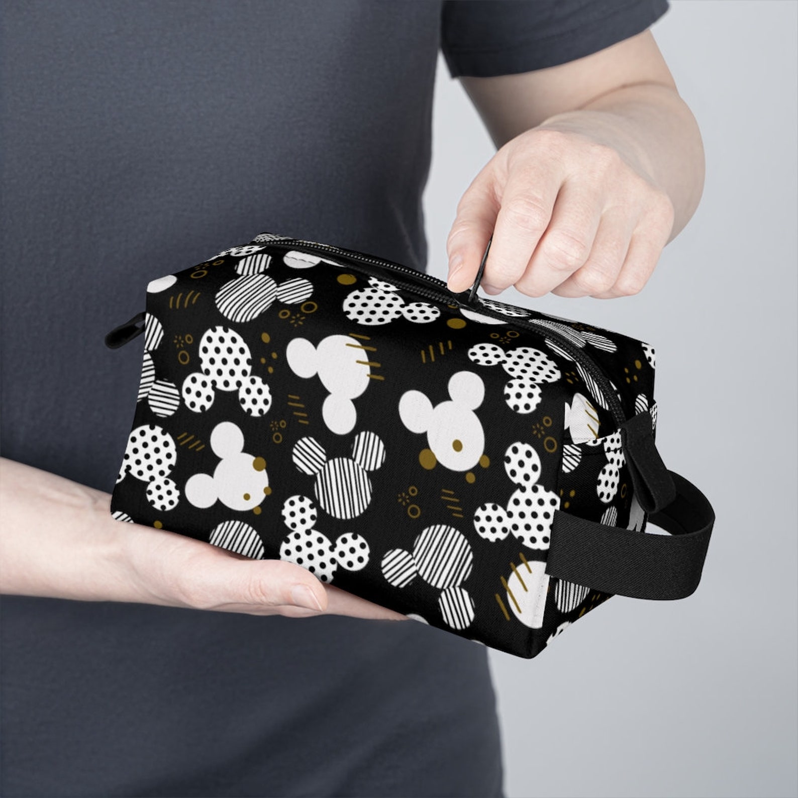 Hidden Mickey Toiletry Bag Disney Cosmetic Bag Travel Bag Etsy