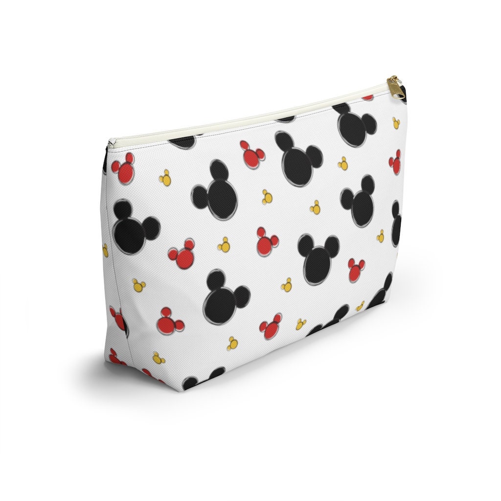 Disney Mickey Mouse Makeup Bag, 3D Ears Zipped Cosmetic Bag
