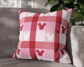 Mickey Valentine's Throw Pillow, Disney Pillow, Minnie Cushion, Disney Cushion, VDay, Disney Home Decor, Disney Accessories, Gift, Subtle