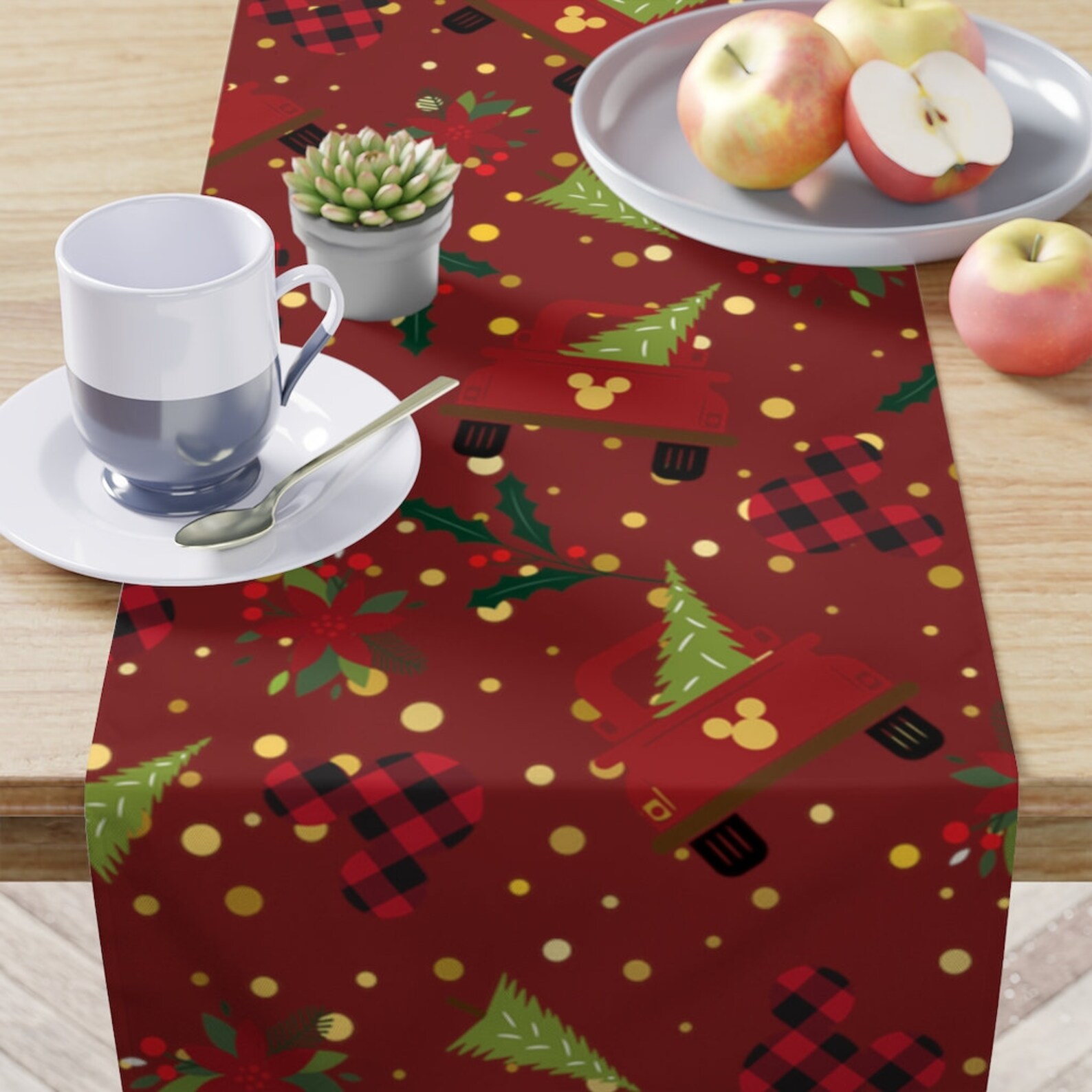 Disney Christmas Table Runner Disney Kitchen Disney Home Etsy