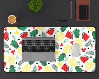 Hidden Mickey Fruits Desk Mat, Disney Office Decor, Disney Mouse Pad, Disney Stationery, Mickey Mouse Pad, Disney Home, Computer Mat