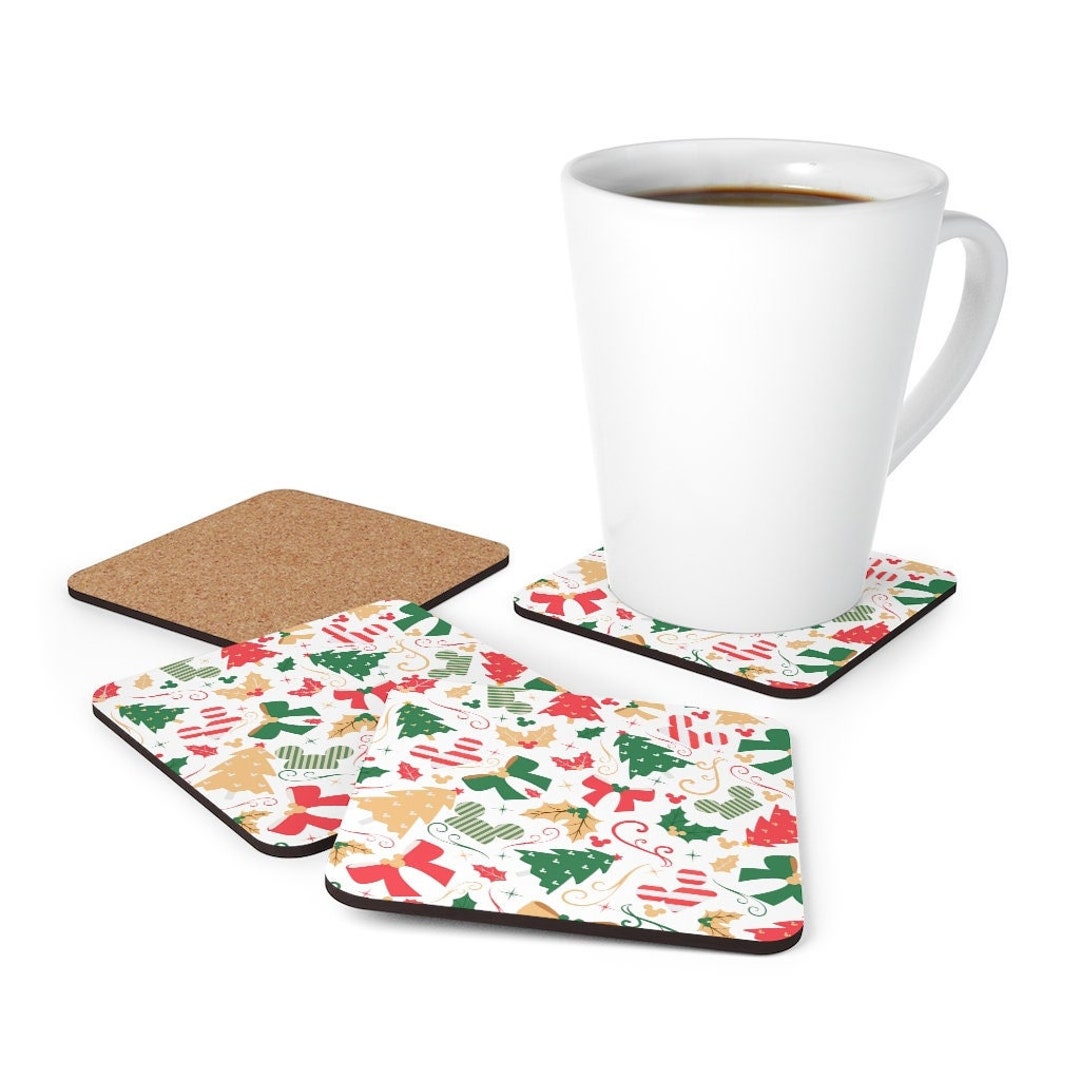 Disney Christmas Coasters, Set of 4 Disney Coaster, Minnie Coaster