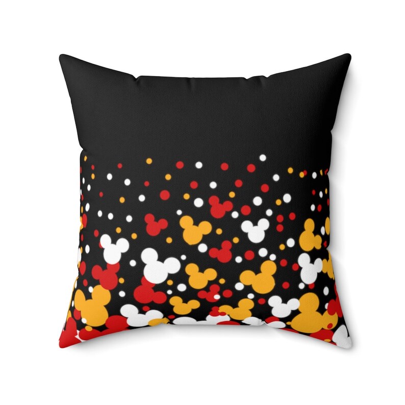 Mickey Mouse Colors Throw Pillow, Disney Pillow, Mickey Cushion, Disney Cushion, Minnie Pillow, Disney Home Decor, Polka Dot Pillow Decor image 2