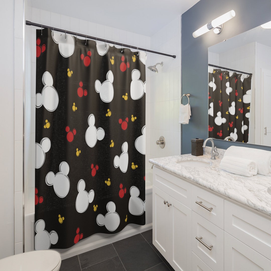 Disney Shower Curtain, Mickey Bathroom, Disney Home Décor, Mickey Bathroom Décor, Bathroom