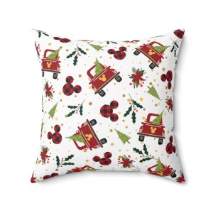 Cuscino per albero di Natale Disney, Topolino nascosto, cuscino, biancheria da letto Disney, casa Disney, arredamento per l'asilo nido, regalo Disney, inverno, arredamento per le vacanze, regalo
