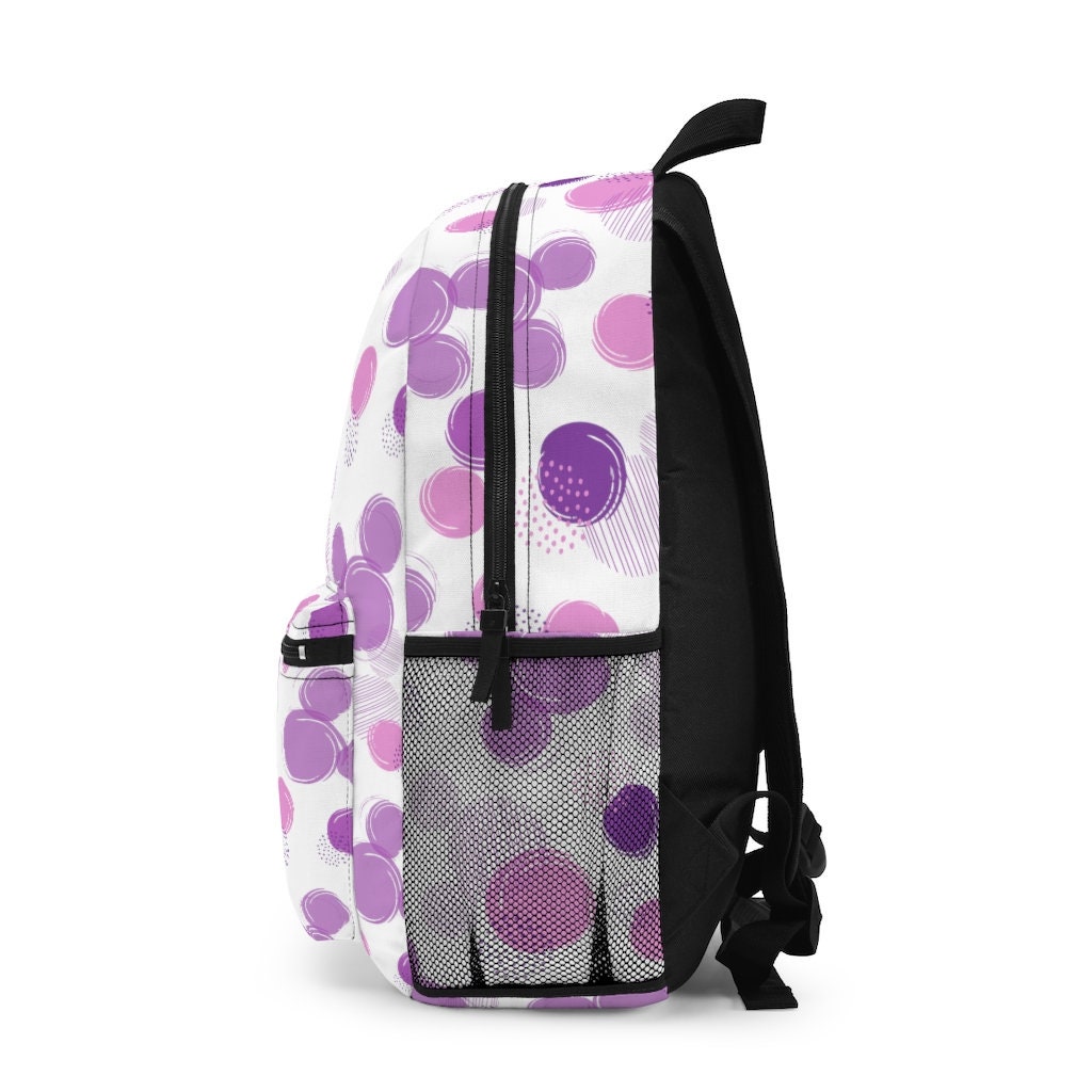 Personalized Disney Backpack, Purple Polka Dots, Disney All 