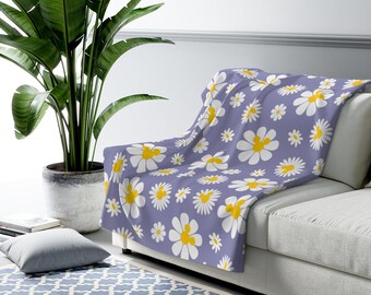 Disney Daisy Blanket, Disney Sherpa Fleece Blanket, Disney Couch Blanket, Mickey Mouse Throw Blanket, Disney Home Decor, Disney Gift, Flower