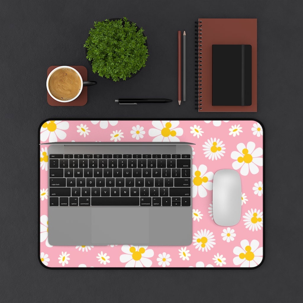 Pink Disney Daisy Desk Mat, Disney Office Decor, Disney Mouse Pad