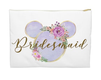 Gepersonaliseerde paarse Mickey accessoire etui, Disney cosmetische tas, Mickey tas, Disney reistas, Disney tas, Disney case, Disney accessoires