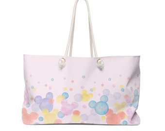 Colourful Mickey Weekender Bag, Mickey Print Bag, Disney Beach Bag, Mickey Pool Bag, Overnight Bag, Cruise Bag, Disney Travel, Hidden Mickey