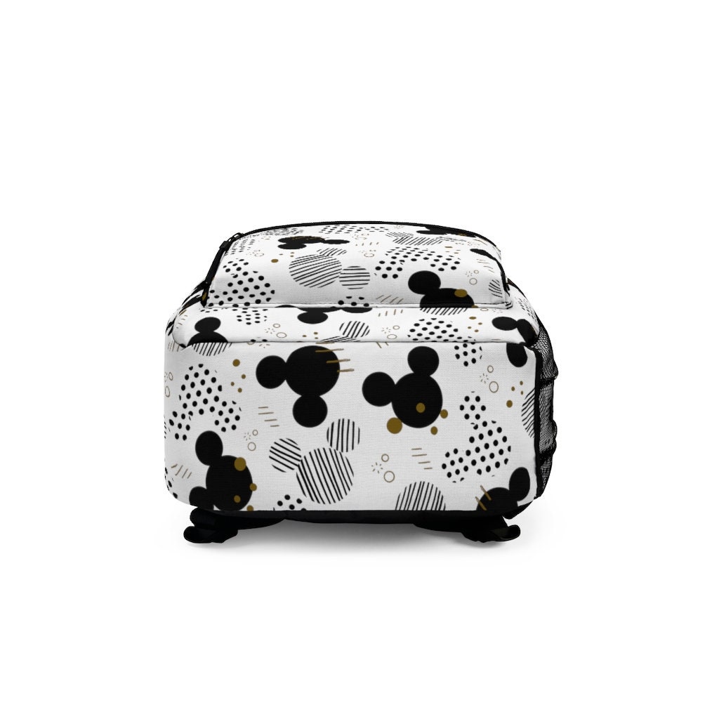 Mickey Polka Dot Backpack, Disney Backpack, Black Background  display picture 3
