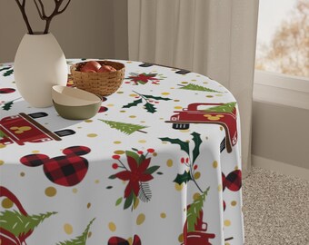 Tovaglia dell'albero di Natale Disney, cucina Disney, decorazioni per la casa Disney, topolino nascosto, biancheria da tavola, stagionale, sala da pranzo Topolino, decorazioni per le vacanze