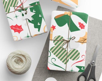 Disney Weihnachten Geschenkpapier, Versteckter Micky Geschenkpapier, Weihnachtsmann Geschenk, Minnie Geschenkpapier, Disney Urlaub Dekor, Disney Weihnachten