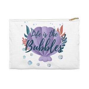 Life is the Bubbles Accessory Pouch, Ariel Cosmetic Bag, Little Mermaid Bag, Disney Bag, Disney Pencil Case, Disney Accessories, Disney Gift