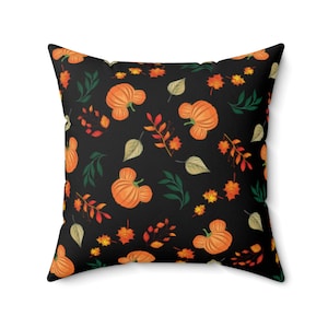Disney Pumpkin Pillow Cover, Hidden Mickey, Cushion, Disney Bedding, Disney Home, Nursery Decor, Disney Gift, Fall, Halloween, Autumn, Throw