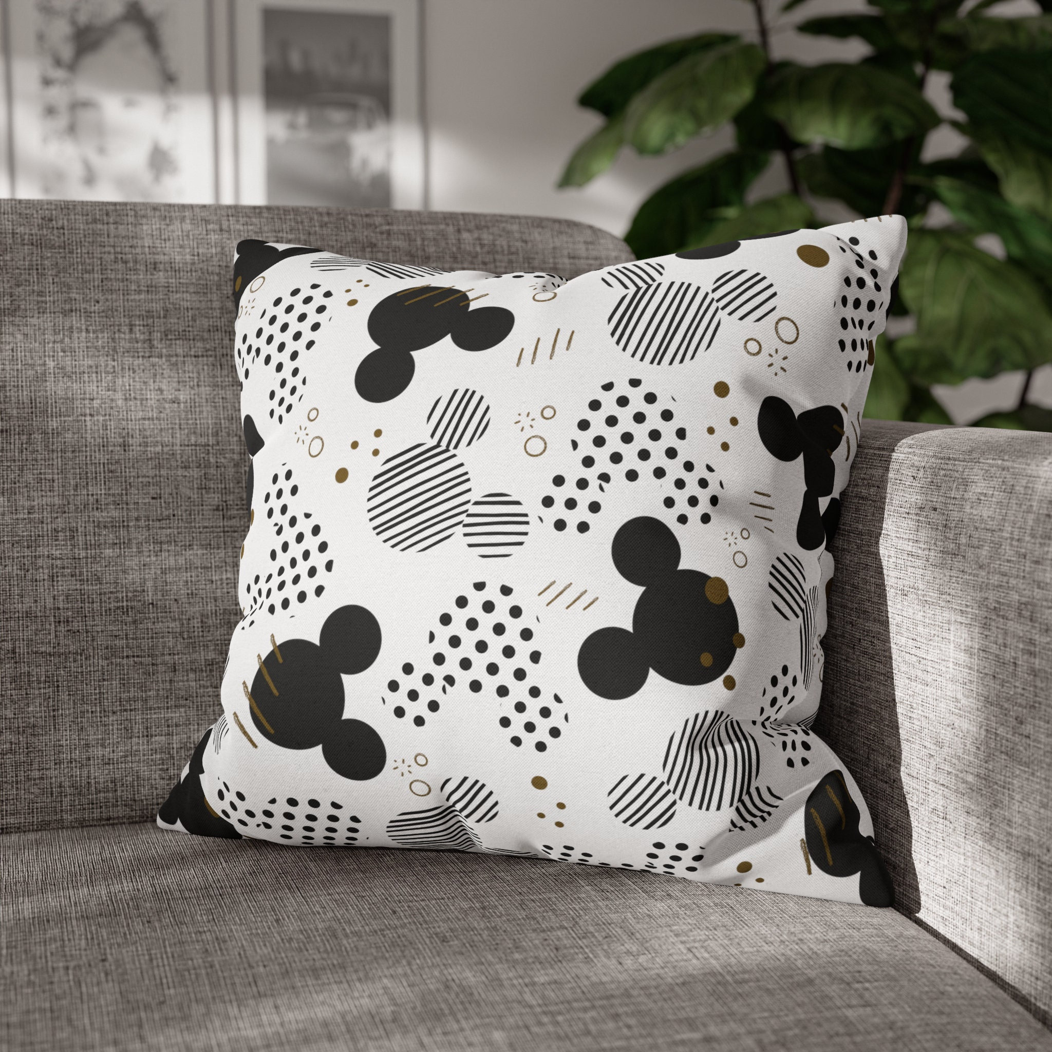 Disney Throw Pillow - Mickey Mouse Icons - Geometric