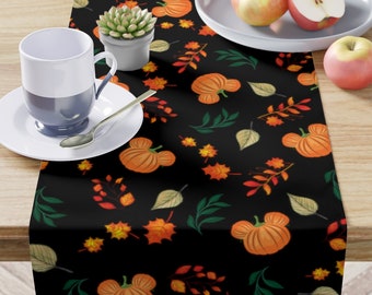 Disney Pumpkin Table Runner, Disney Kitchen, Disney Home Decor, Mickey Placemat, Table Linen, Table Decor, Disney Tableware, Fall, Halloween