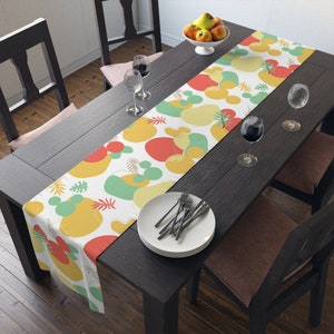 Corredor de mesa Mickey Boho, cozinha Disney, decoração de casa Disney, jogo americano Mickey, roupa de mesa, decoração de mesa, talheres Disney, verão, minimalista