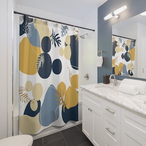 Disney Boho Navy Shower Curtain, Mickey Bathroom, Home Décor, Mickey Bathroom Décor, Bathroom Accessories, Bohemian Mickey, Subtle Mickey
