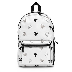 Disney Monochrome Backpack, Disney All Over Print Backpack, Disney School Bag, Disney Vacation Bag, Disney Park Bag, Theme Park Bag, Disney