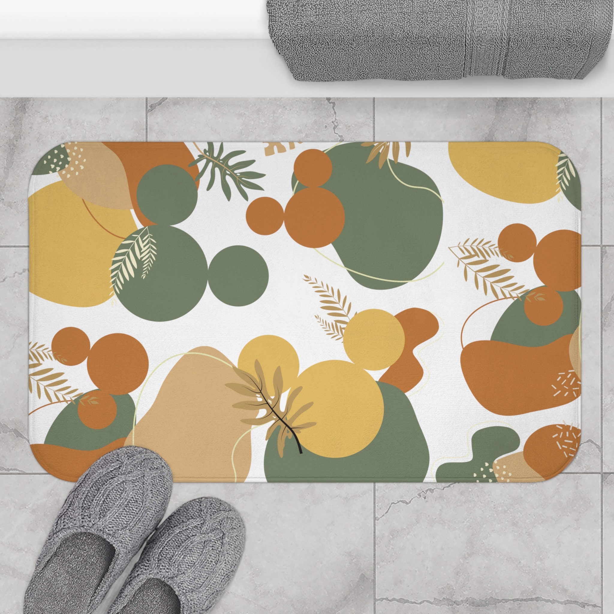 Disney Boho Sage Bath Mat, Anti-Slip Rug, Bathroom Decor