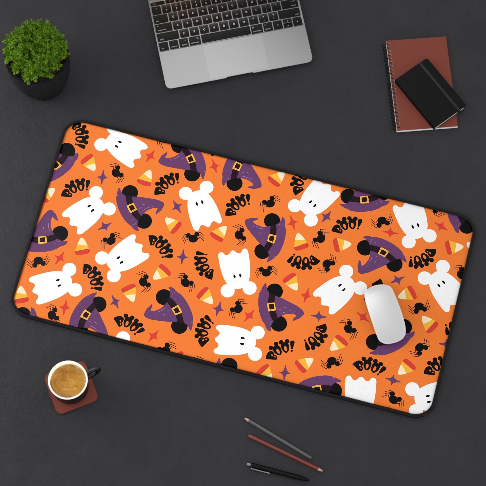 Disney Ghost Desk Mat, Halloween Desk Mat, Disney Desk Pad, Disney Mousepad, Disney Office, Disney Desk Decor, Disney Computer Mat, Witch