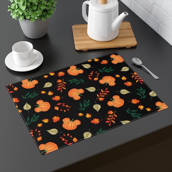 Mickey Pumpkin Placemat Disney Home Decor Minnie Table Etsy