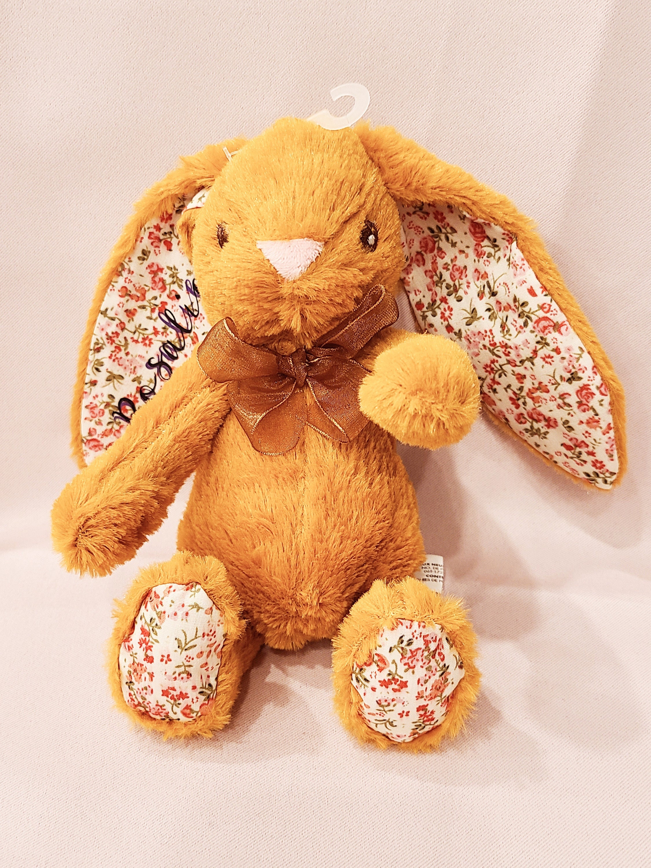 floral bunny stuffed animal