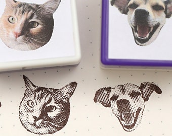 Custom Cat dog Portrait Ink Stamp, Personalized pet Portrait Stamp, Gift for cat lover,Pet Stamp, Pet Gift