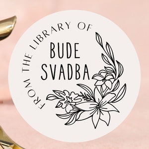 Tampon pour livre de collection, cadeau pour embosseur de haute qualité, gaufrage pour bibliothèque, gaufrage pour couronne, signets, tampon pour livre personnalisé, cadeau pour amoureux des livres, fleur