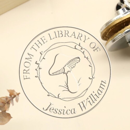 Custom Embosser Stamp From the Library Embosser Personalized Etsy