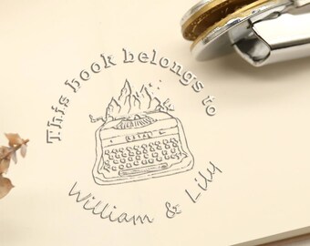 Excellent cadeau pour les amoureux des livres !! Embosseuse de livre personnalisée, De la bibliothèque \ Embosseuse Ex Libris, Embosseuse de logo, Embosseuse personnalisée de mariage