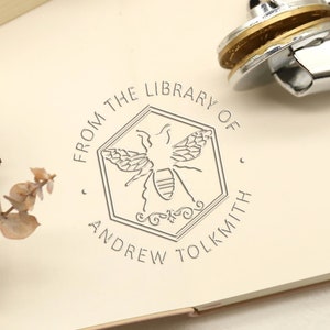 Grabador de libros personalizado, sello grabador de la biblioteca, nombre personalizado, grabador de logotipos, grabador de bodas personalizado, regalo para amantes de los libros