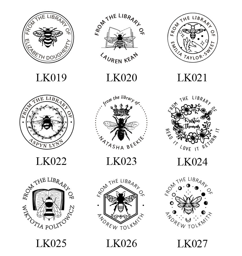 Custom Embosser Stamp From the Library Embosser Personalized Etsy