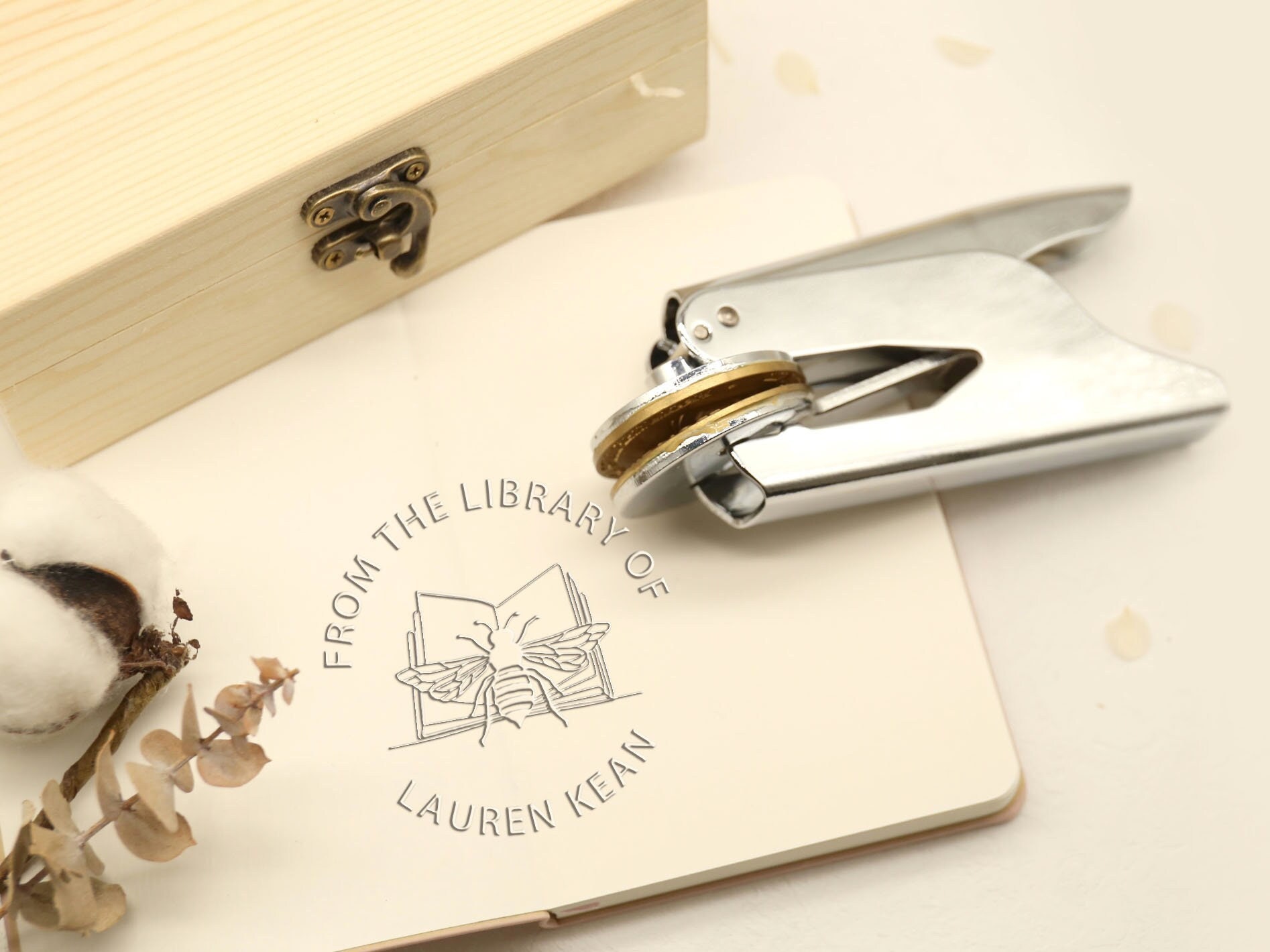 TOP SELLER From the Library of Book Embosser Custom Personalized From the  Library of Book Belongs to Ex Libris Book Lover Gift 1 5/8 