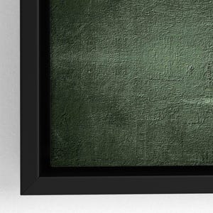 Minimalist Japanese-style canvas print | Abstract green wall art | Landscape format art print with or without frame | 0021 image 8