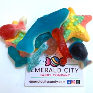 Large UNDER the SEA Mix: 16oz. Gummy Mix with Ocean Creatures and Mermaid Tails, Ocean Mix