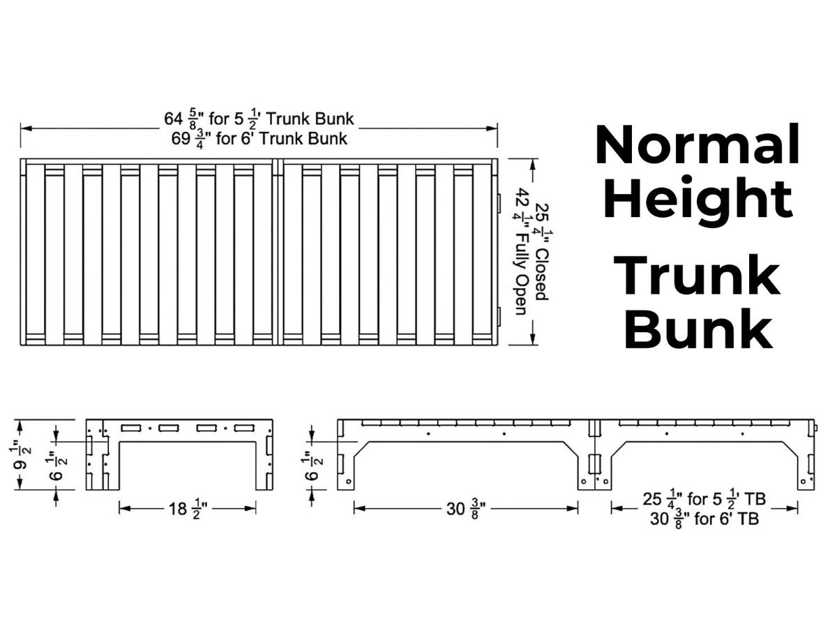 Expanding Bed Platform for Campervans, Minivans, Suvs & More the Trunk