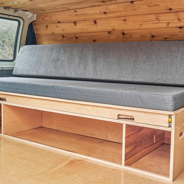 Transforming Couch/Bed For Camper Vans, RVs, Tiny Homes - The Frontier Futon