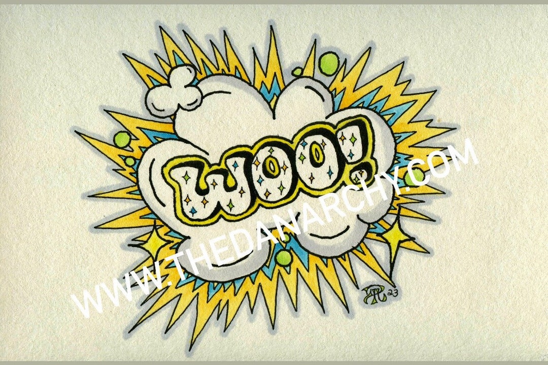 WOO! Sticker by Thedanarchy - Etsy