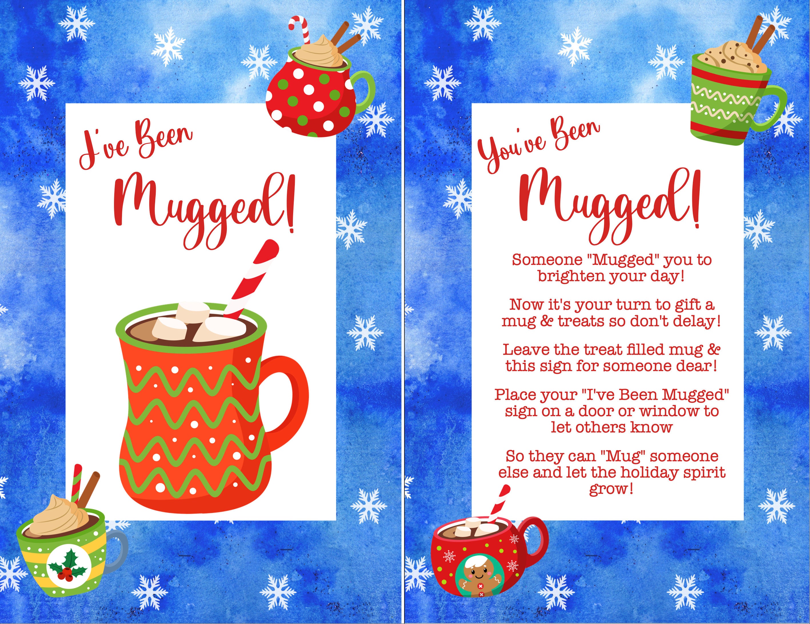 You ve Been Mugged Holiday Game Printable Christmas Game Digital You ve Been Mugged Holiday Game Printable Christmas Game Digital