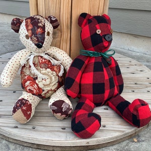 Ours en peluche à mémoire de forme fabriqué à partir de linge de maison ou de vêtements d&#39;un être cher