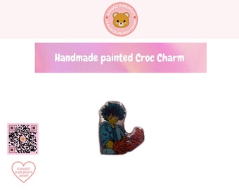 Handmade painted Croc Charm l cute shoe charm jibbitz glossy by KawaiiKokonutShop