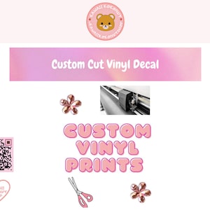 Custom Vinyl Decal Custom Sticker Car Decal  by Kawaiikokonutshop